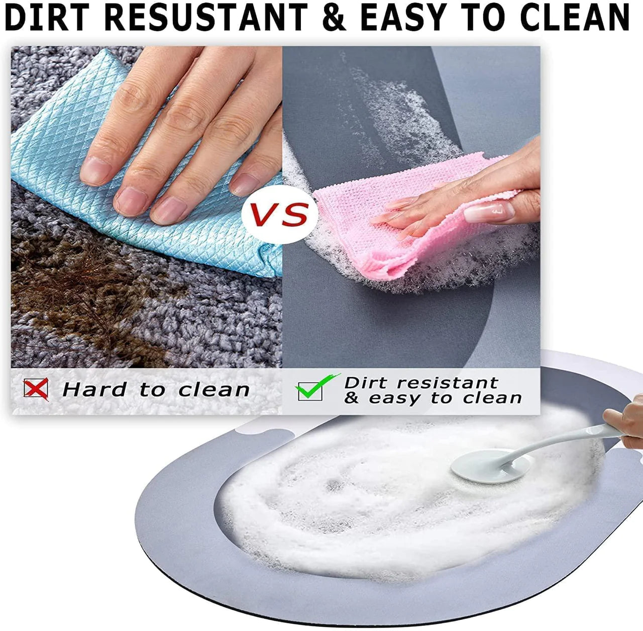 SUPER ABSORBENT QUICK DRY NON-SLIP FLOOR MAT