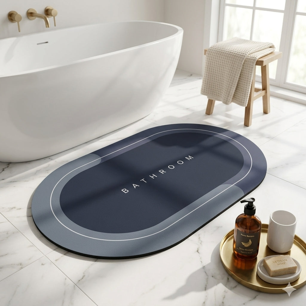 Super Absorbent Bath Mat - Non Slip Quick Dry Diatomite Mud Floor Rug for Bathroom, Floor & Kitchen - Mama Clean™