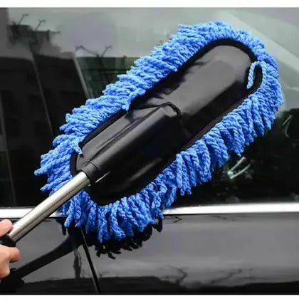 Super Soft Microfiber Car Duster Exterior with Extendable Handle, Car Brush Duster for Car Cleaning Dusting - mamacleanin